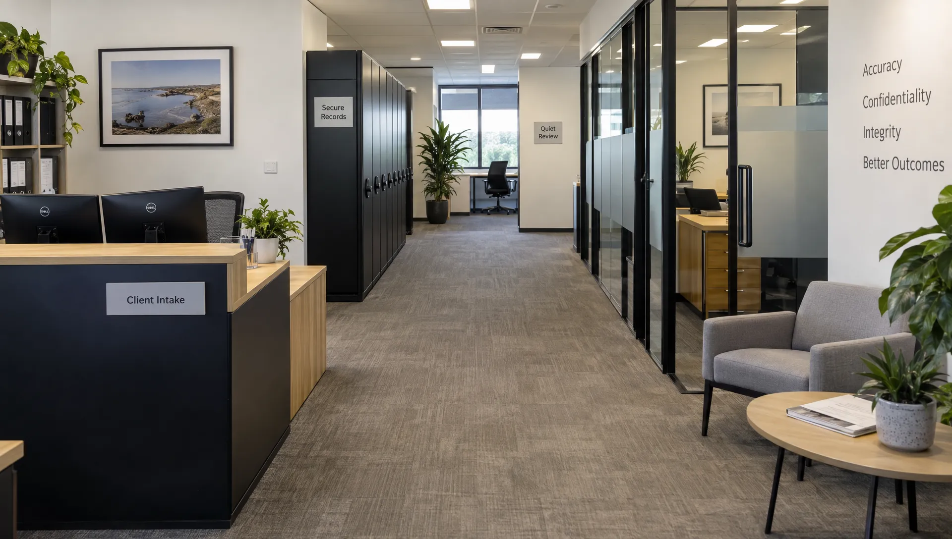 an-organised-tax-practice-floor-with-secure-record-5c954570-1791327090457 An organised tax practice floor with secure records storage and separate work areas for client intake and return review.